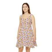 Fun & Playful Women's Skater Dress with Rainbow & Ice Cream Design