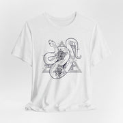 Unisex Jersey Short Sleeve Tee - Mystic Snake and Rose Design