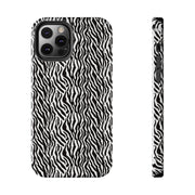 Zebra Print Tough Phone Case - Durable Protection for Style and Function
