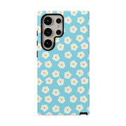 Floral Tough Samsung Galaxy Phone Case - Daisy Design for Summer Vibes