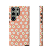 Daisy Pattern Tough Samsung Galaxy Phone Case - Floral Design for Stylish Protection