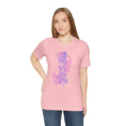 Bohemian Floral Snake Unisex Tee - Soft Pastel Color Shirt for Nature Lovers