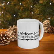 Welcome Family & Friends Ceramic Mug - Perfect for Home Gatherings