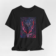 Nature-Inspired Graphic Tee - Wolf & Deer Design