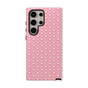 Cute Patterned Samsung Galaxy Phone Case - Tough Cases with Pink Hearts
