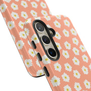 Daisy Pattern Tough Samsung Galaxy Phone Case - Floral Design for Stylish Protection