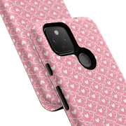 Pink Heart Pattern Tough Google Pixel Phone Case - Cute and Durable Protection