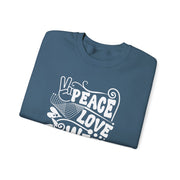 Peace Love Weed Unisex Crewneck Sweatshirt
