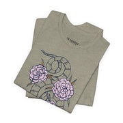 Floral Snake Unisex Jersey Tee - Stylish Graphic T-Shirt for Nature Lovers
