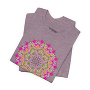 Luxe Mandala Unisex Jersey Tee - Vibrant Botanical Design