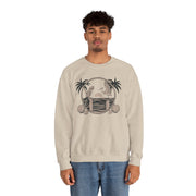 Tropical Paradise Sweatshirt - Unisex Heavy Blend™ Crewneck with Palm Trees & Parrots