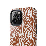 Stylish Zebra Print Tough Phone Case - Durable Protection & Trendy Design