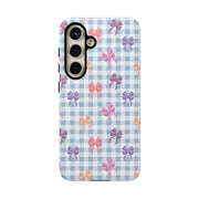 Cute Bow Pattern Tough Samsung Galaxy Phone Case - Stylish Protective Cover for Everyday Use
