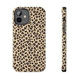 Leopard Print Tough Phone Case - Stylish Protection for Your Device