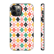 Colorful Playing Card Pattern Tough Case for iPhone