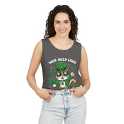 Lucky Cat St. Patrick's Day Tank Top | Unisex Garment-Dyed Summer Apparel