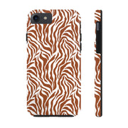 Stylish Zebra Print Tough Phone Case - Durable Protection & Trendy Design