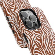 Stylish Zebra Print Tough Phone Case - Durable Protection & Trendy Design