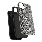 Zebra Print Tough Phone Case - Durable Protection for Style and Function