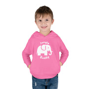 Jungle Buddy Toddler Fleece Hoodie - Cute Pink Elephant Design for Little Ones