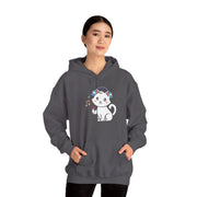 Cute Cat Music Lover Hoodie - Unisex Heavy Blend™ Sweatshirt