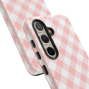 Stylish Pink Plaid Samsung Galaxy Tough Case for Smartphones