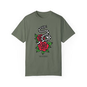 Devotree Snake & Roses Unisex Garment-Dyed T-Shirt