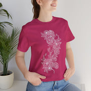 Eco-Friendly Nature Art Unisex Jersey Tee - Botanical Design