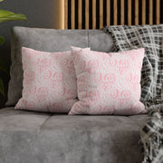 Inspirational Love Pillowcase - Soft Spun Polyester Square Cushion with Heart Design