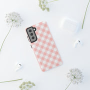 Stylish Pink Plaid Samsung Galaxy Tough Case for Smartphones