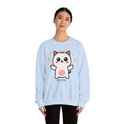 Cute Cat Graphic Unisex Crewneck Sweatshirt - DEVOTREE