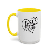Best Grandma Ever Accent Coffee Mug - Perfect Gift for Mother's Day and Grandparent Celebrations