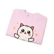 Cute Cat Graphic Unisex Crewneck Sweatshirt - DEVOTREE