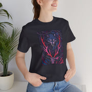 Nature-Inspired Graphic Tee - Wolf & Deer Design