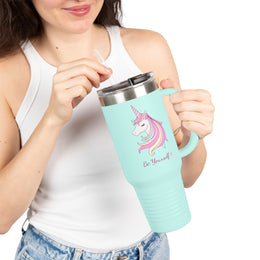 Be your self, Unicorn Insulated Travel Mug 40oz - Colorful, Fun Design for Gamers