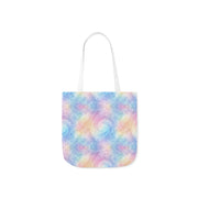 Pastel Tie-Dye Canvas Tote Bag with 5-Color Straps
