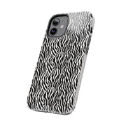 Zebra Print Tough Phone Case - Durable Protection for Style and Function