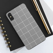 Chic Houndstooth Tough Phone Case - Stylish and Durable Protection