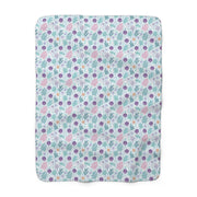 Cozy Floral Sherpa Fleece Blanket - Perfect for Snuggling on Chilly Nights