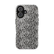 Zebra Print Tough Phone Case - Durable Protection for Style and Function