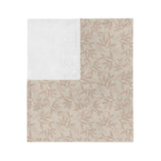 Cozy Velveteen Microfiber Blanket with Elegant Leaf Pattern