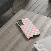 Stylish Pink Plaid Samsung Galaxy Tough Case for Smartphones