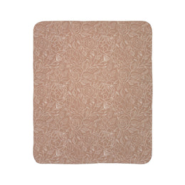 Cozy Floral Fleece Sherpa Blanket - Perfect for Home Décor & Gifting