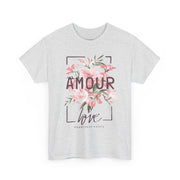 Floral Amour Tee, Romantic T-Shirt, Gift for Her, Cute Casual Wear, Love Shirt, Valentine's Day Gift, Everyday Comfort