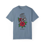 Devotree Snake & Roses Unisex Garment-Dyed T-Shirt