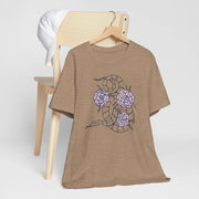 Botanical Snake Unisex Jersey Tee - Stylish Floral Design for Nature Lovers