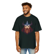 Men's Viking Warrior Heavy Oversized Tee - Bold Graphic Shirt for Casual Wear