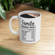 Whimsical Nutrition Facts Ceramic Mug - Fun Coffee Cup for Foodies and Diet Enthusiasts