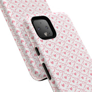 Pink Heart Pattern Google Pixel Tough Case - Stylish and Durable Phone Cover