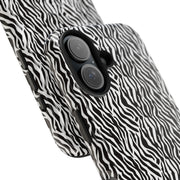 Zebra Print Tough Phone Case - Durable Protection for Style and Function